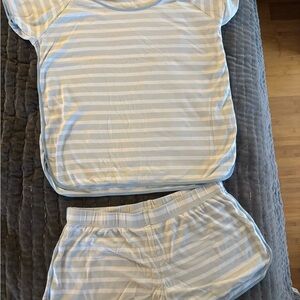 Striped Blue and White Women's LAKE Pajama Set